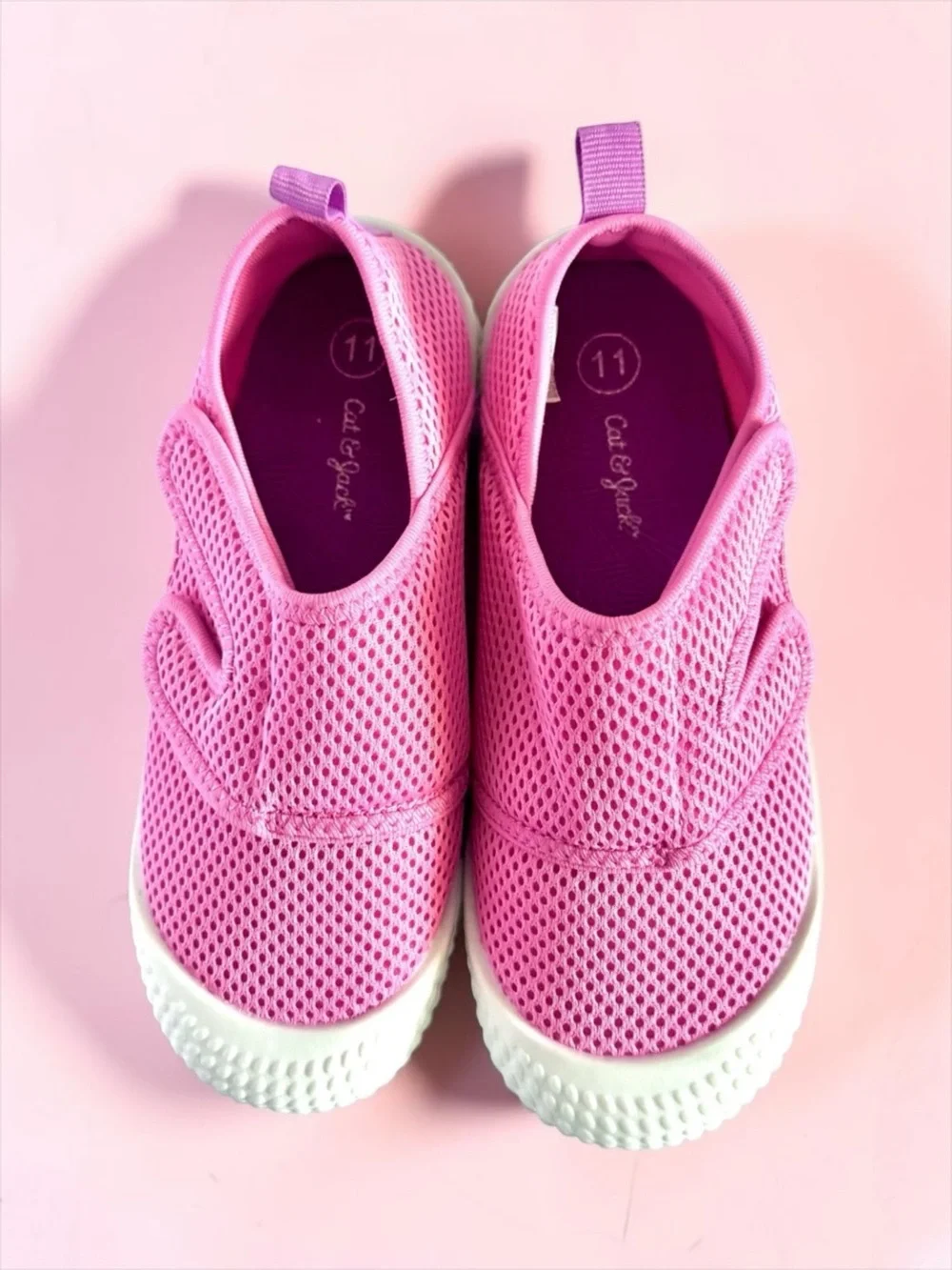 Cat & Jack Toddler Girls Sneakers Bubblegum Pink Mesh Size 11 EUC
